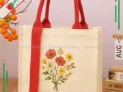 Túi Vải Đay Linen Phối Quai Bay