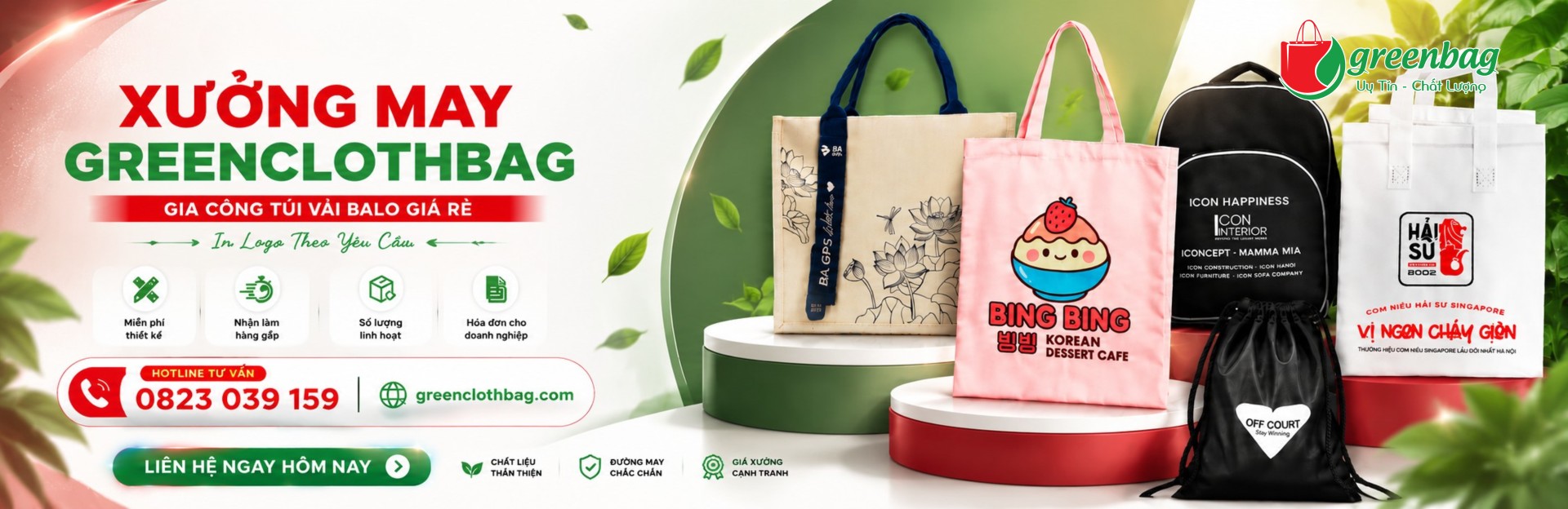 Xưởng may balo - túi vải GreenClothBag