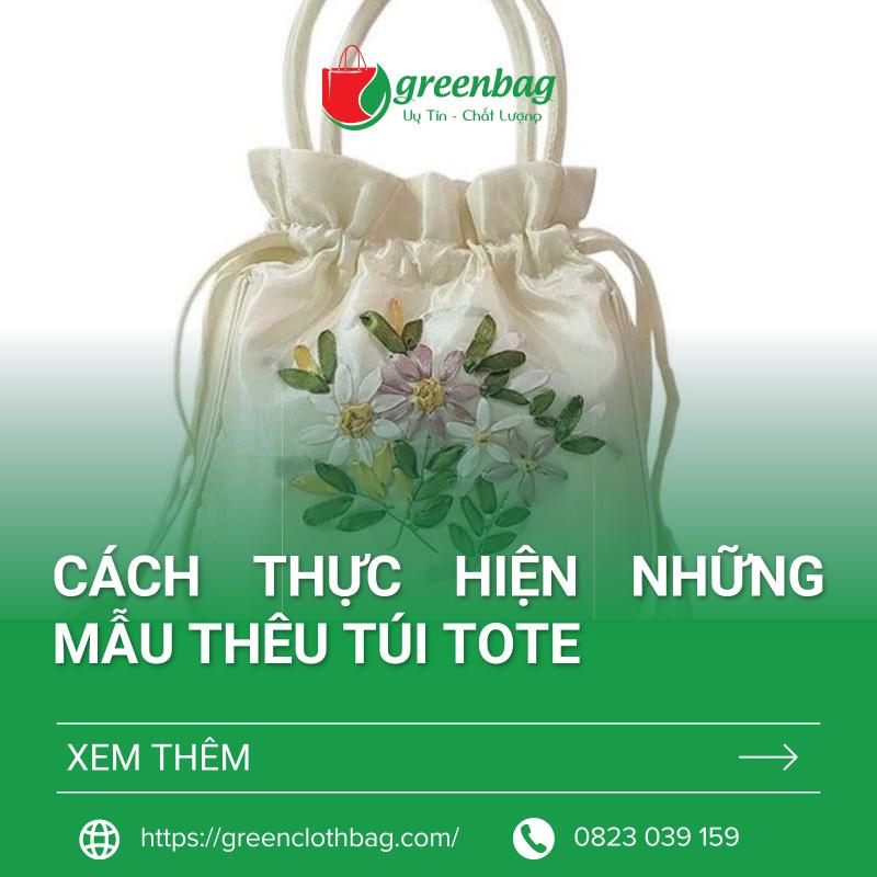 Cách Thực Hiện Những Mẫu thêu túi tote 