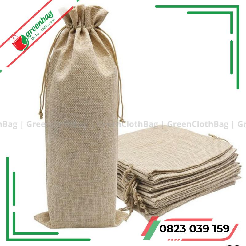 Túi Vải Đay Đựng Rượu